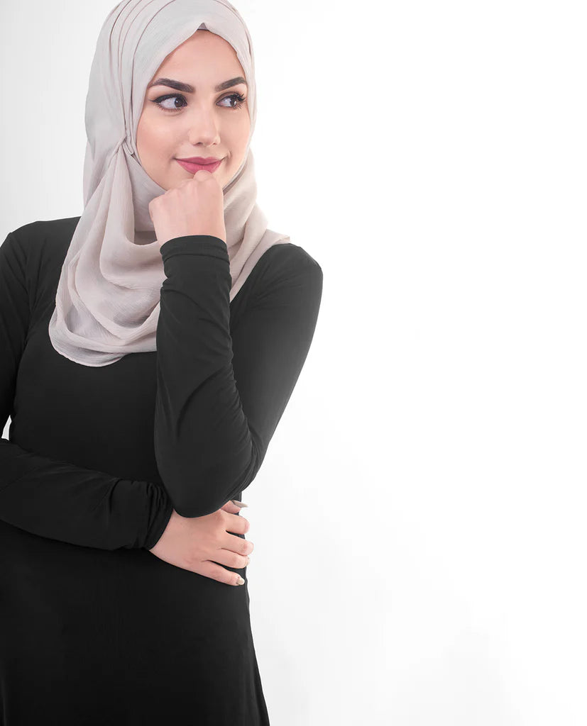InEssence White Poly Chiffon Scarf