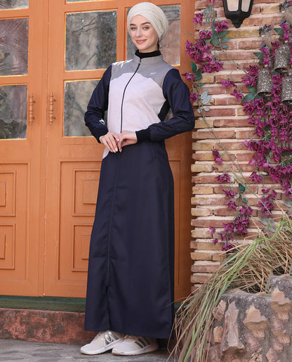 City Comfort Navy Contrast Jilbab