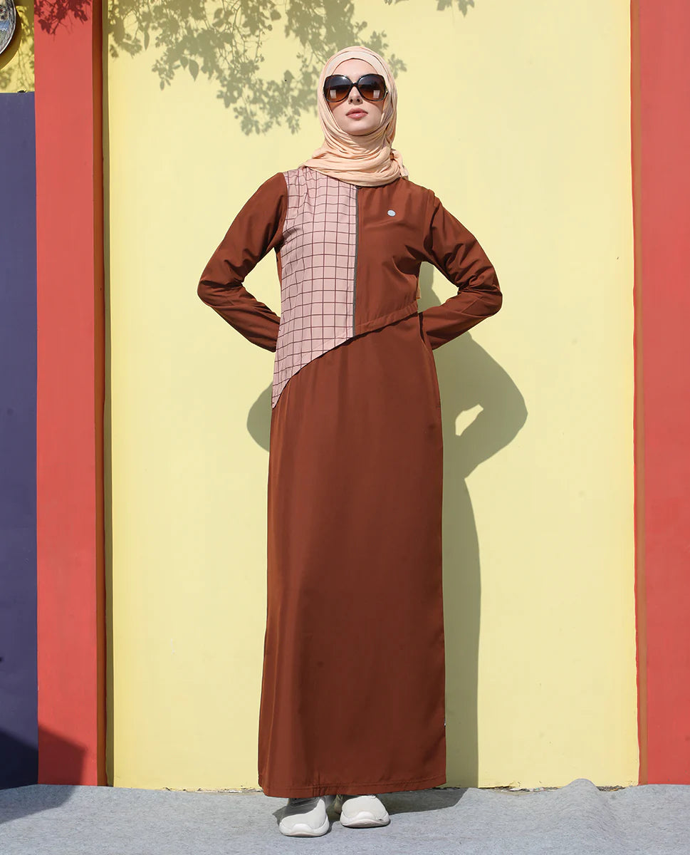 Brown Wave Utility Jilbab