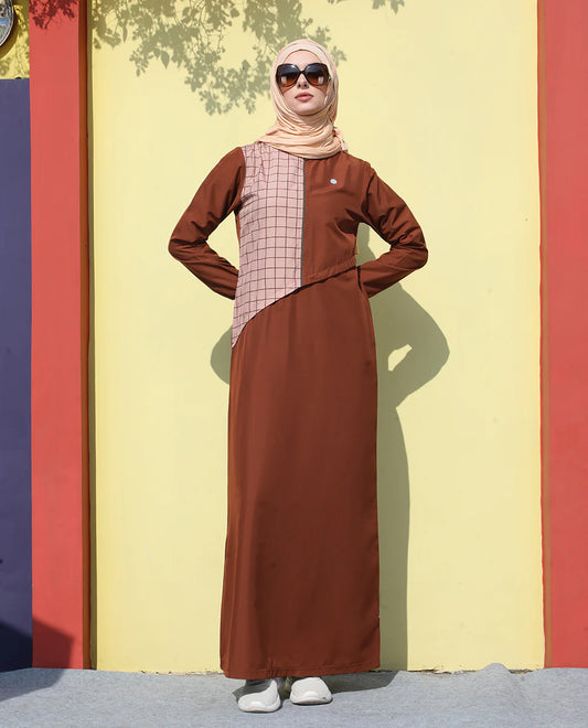 Brown Wave Utility Jilbab