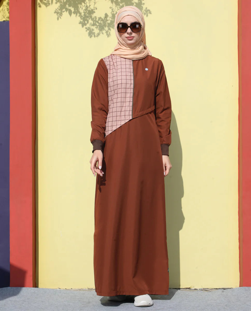 Brown Wave Utility Jilbab