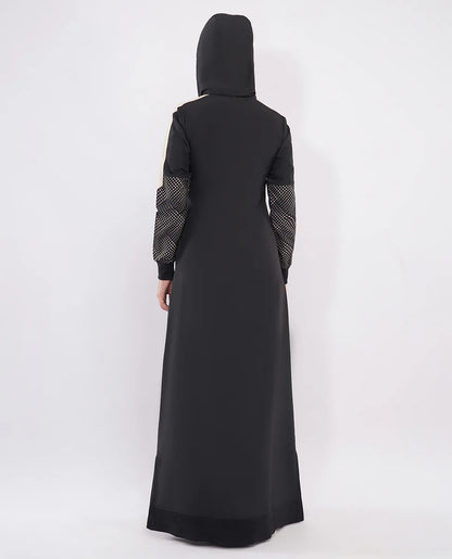 Midnight Black Detachable Hood Jilbab