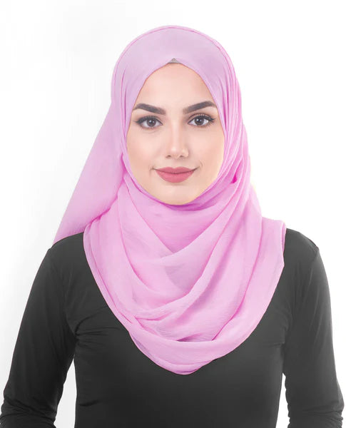 Violet Tulle Poly Chiffon Scarf