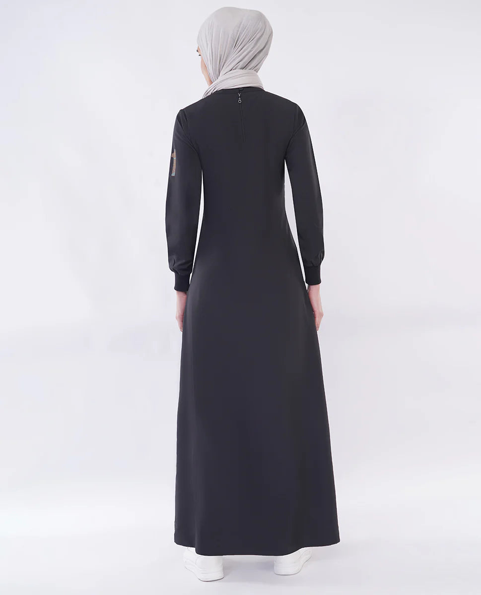 Urban Noir Contrast Panel Jilbab