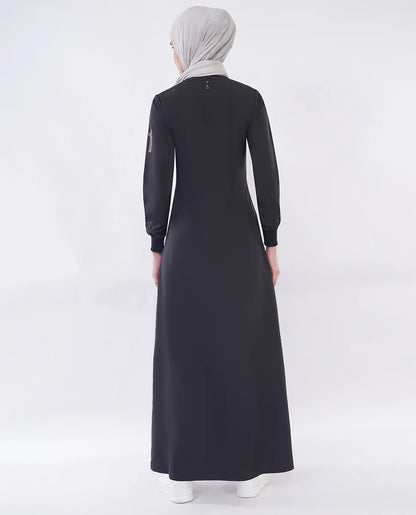 Urban Noir Contrast Panel Jilbab