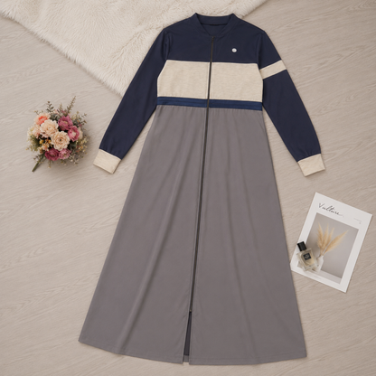Urban Flow Gret And Navy Jilbab
