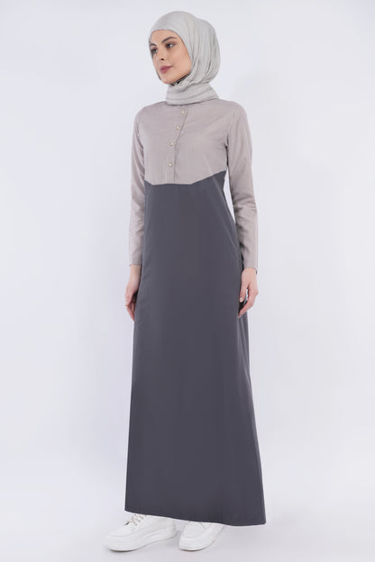 Calm Contrast Smart Look Jilbab