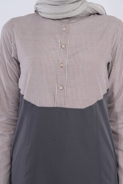 Calm Contrast Smart Look Jilbab