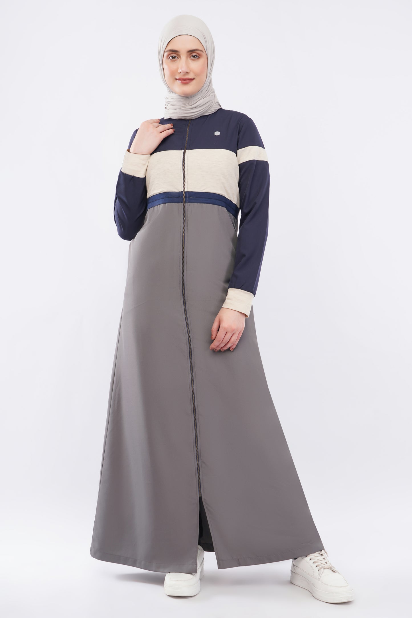 Urban Flow Gret And Navy Jilbab