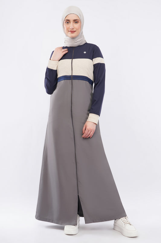Urban Flow Gret And Navy Jilbab