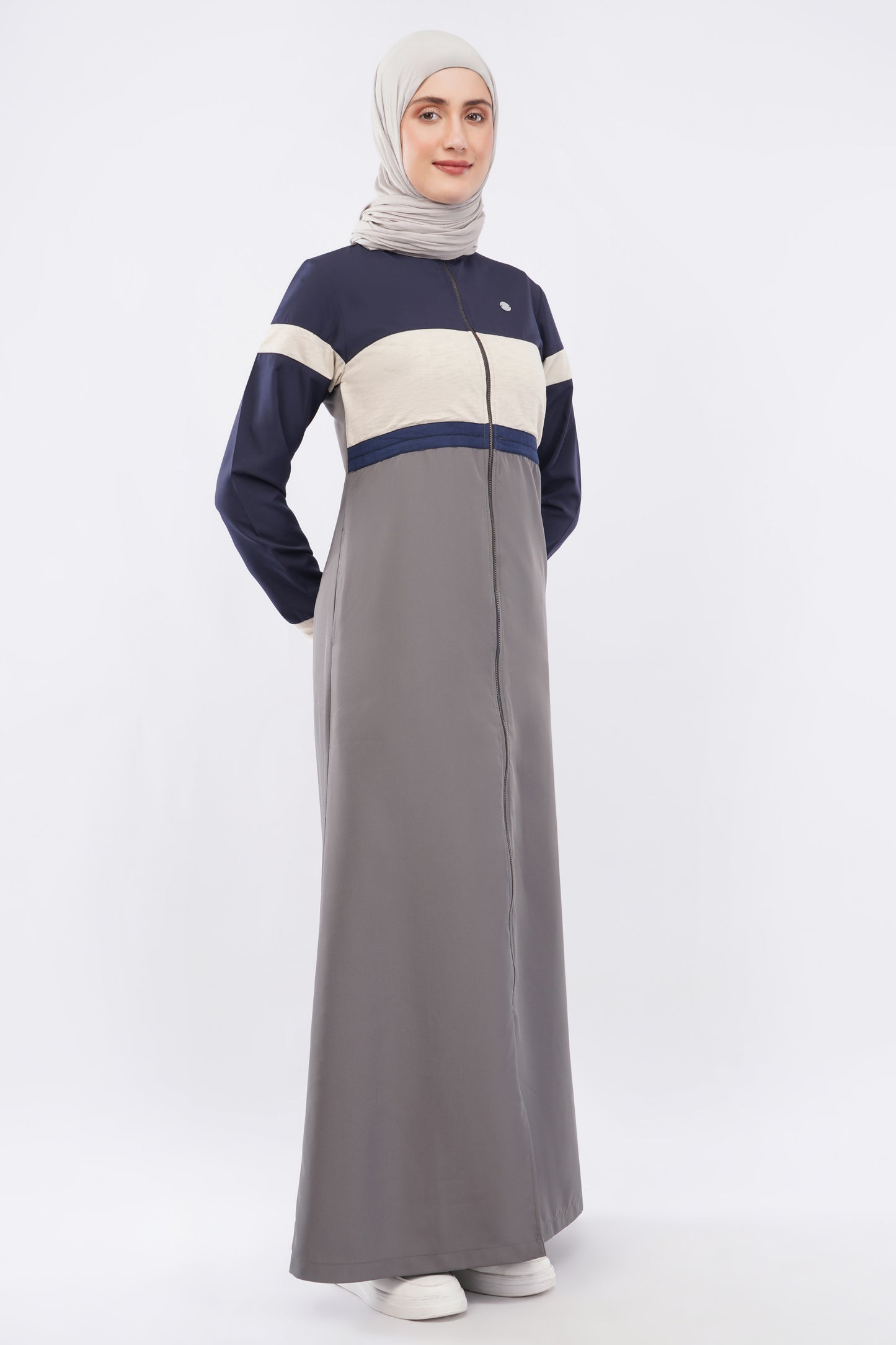 Urban Flow Gret And Navy Jilbab