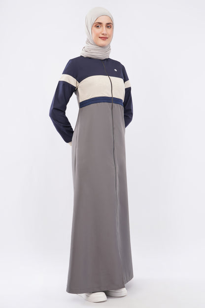 Urban Flow Gret And Navy Jilbab