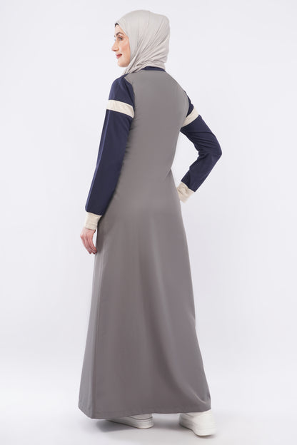 Urban Flow Gret And Navy Jilbab