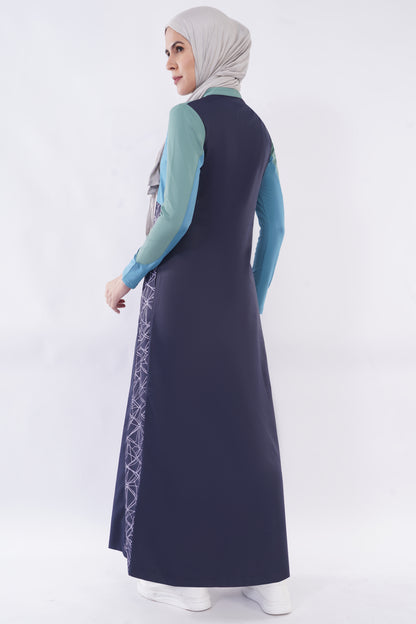 Oceanic Breeze Color Contrast Jilbab