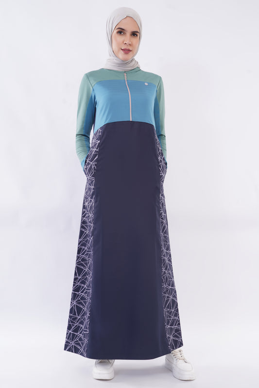 Oceanic Breeze Color Contrast Jilbab