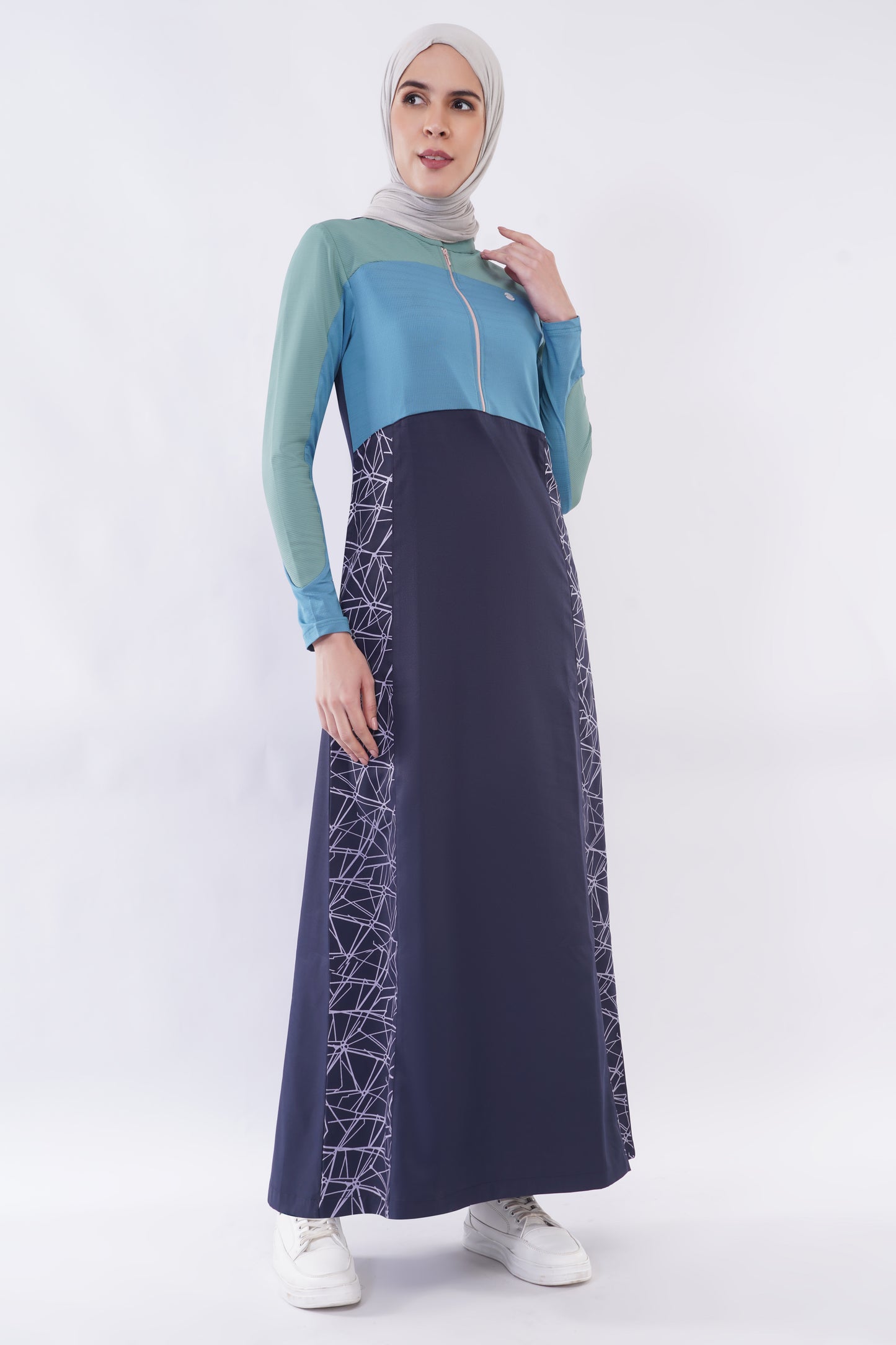 Oceanic Breeze Color Contrast Jilbab