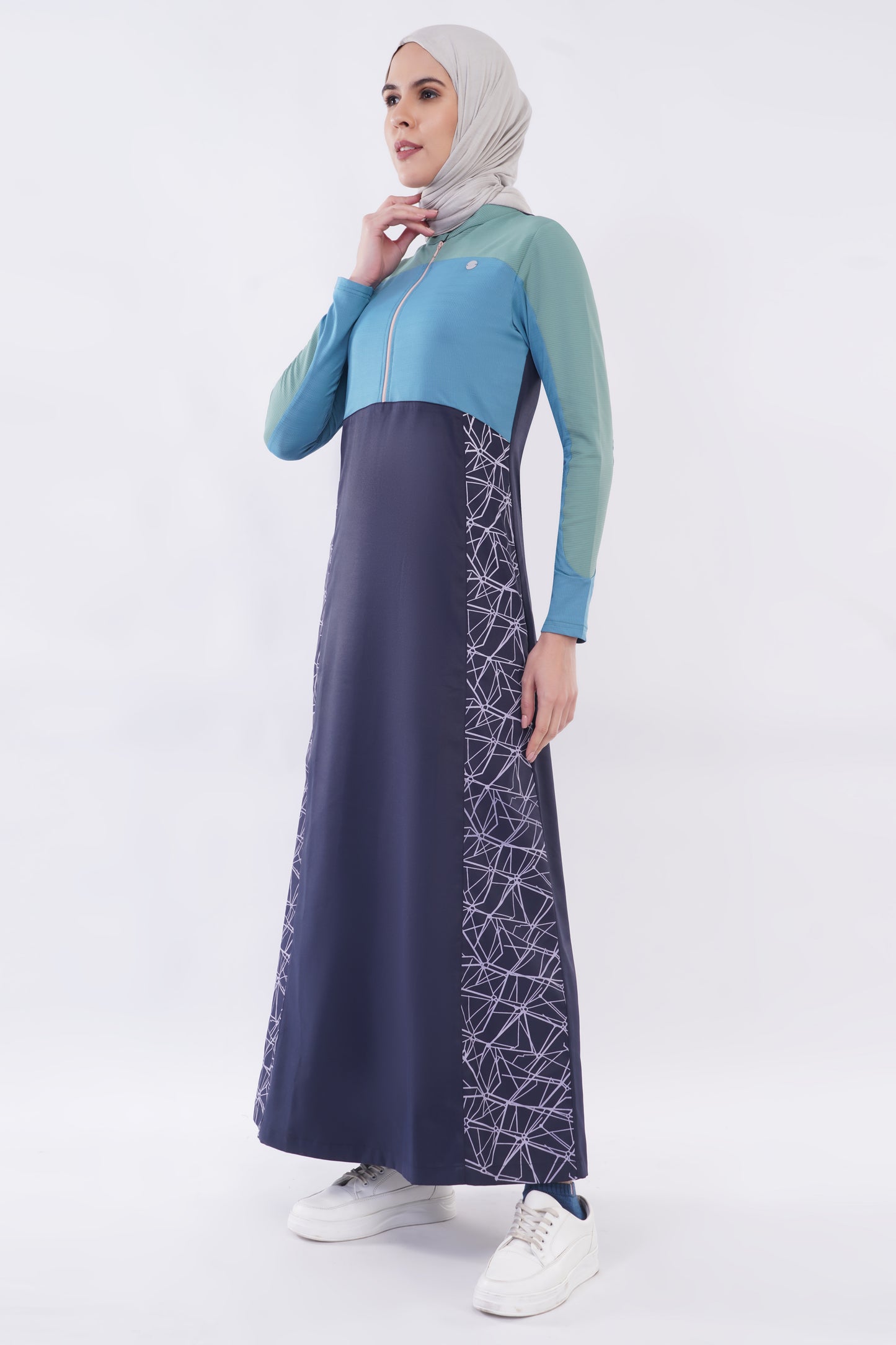 Oceanic Breeze Color Contrast Jilbab