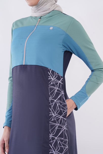 Oceanic Breeze Color Contrast Jilbab