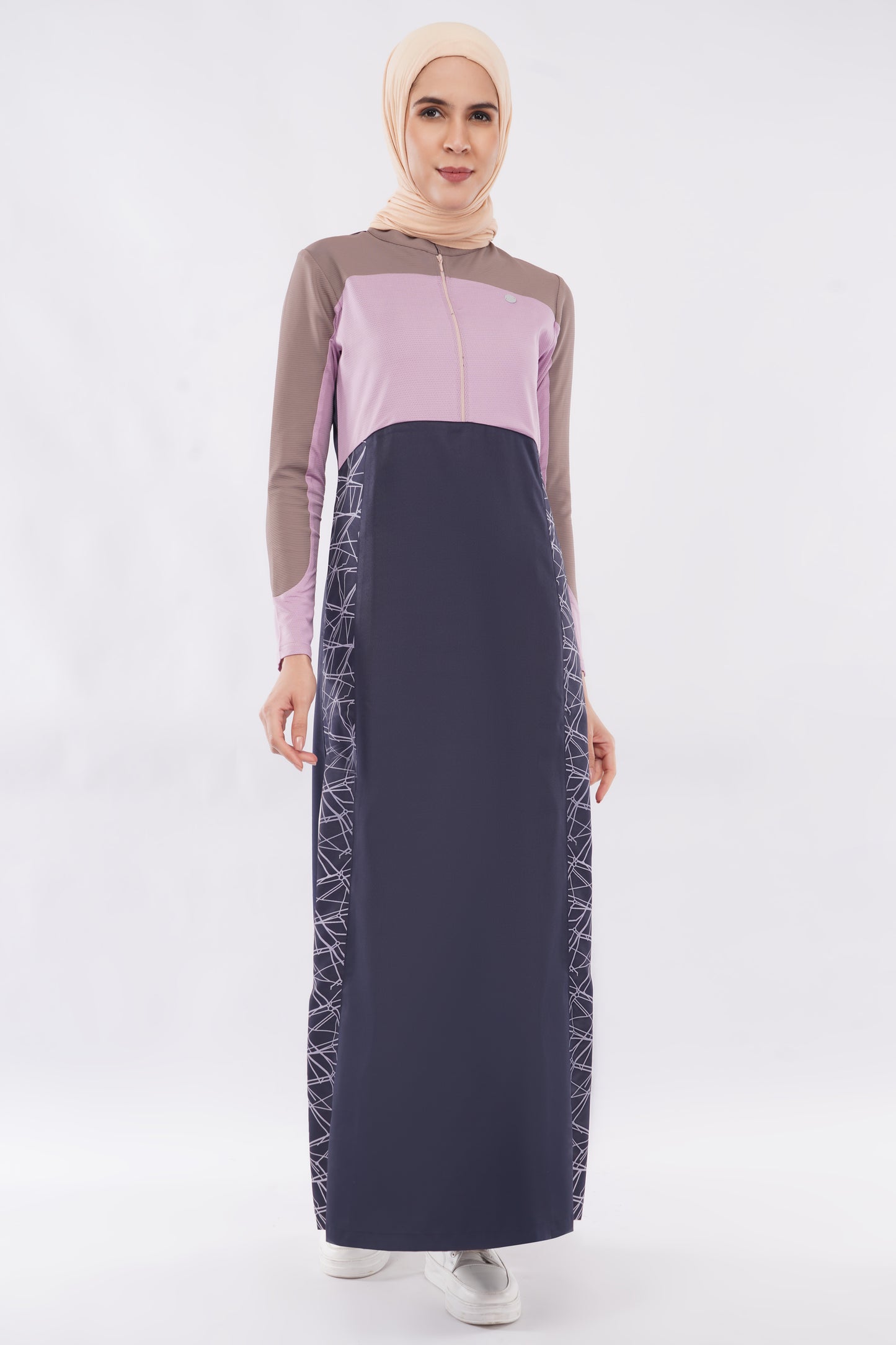 Mauve Story Color Contrast Jilbab