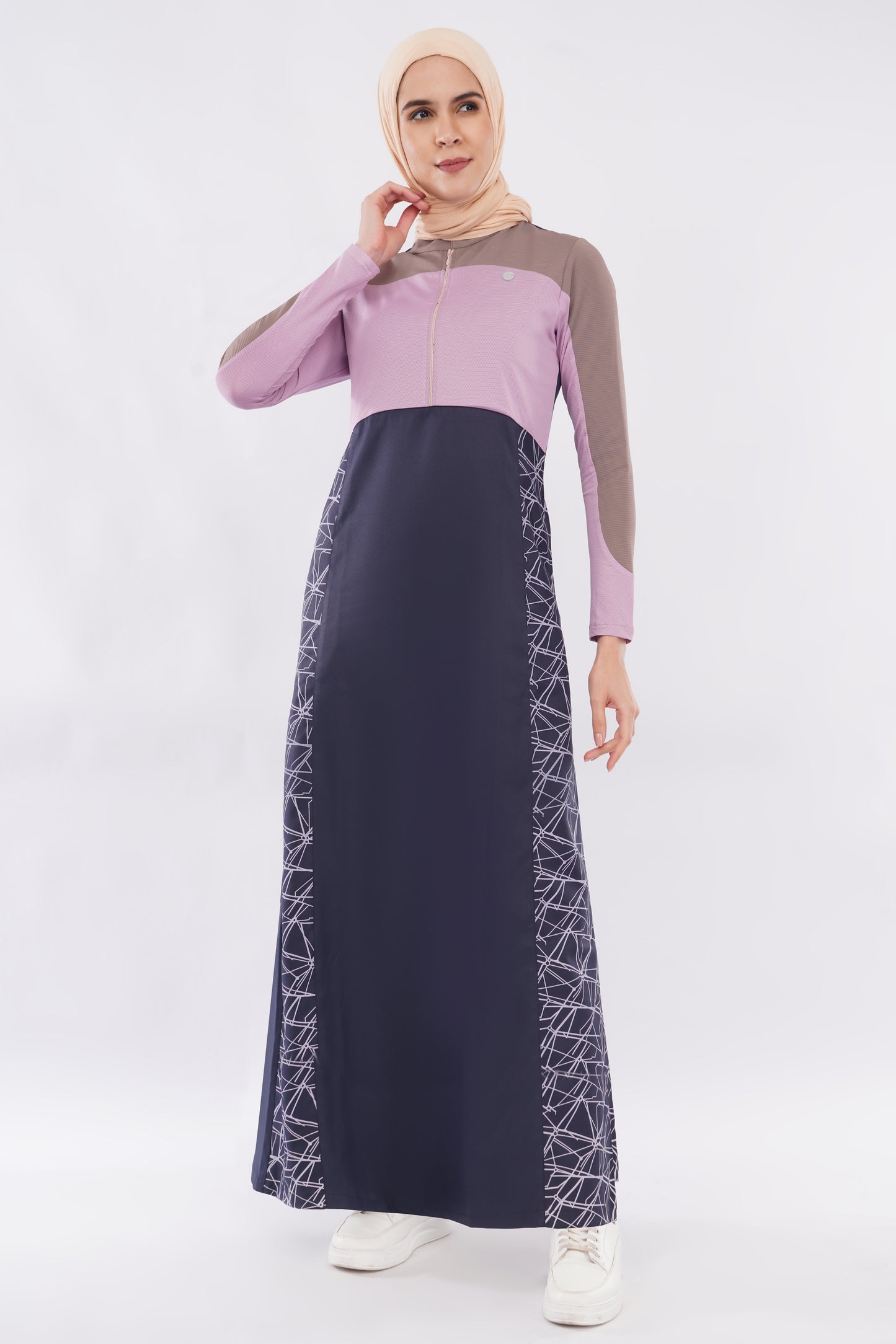 Mauve Story Color Contrast Jilbab
