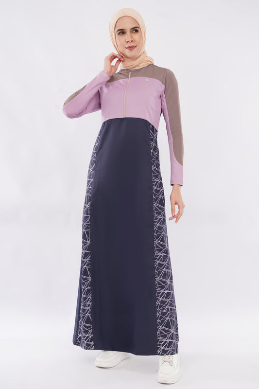 Mauve Story Color Contrast Jilbab