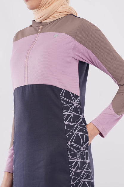 Mauve Story Color Contrast Jilbab