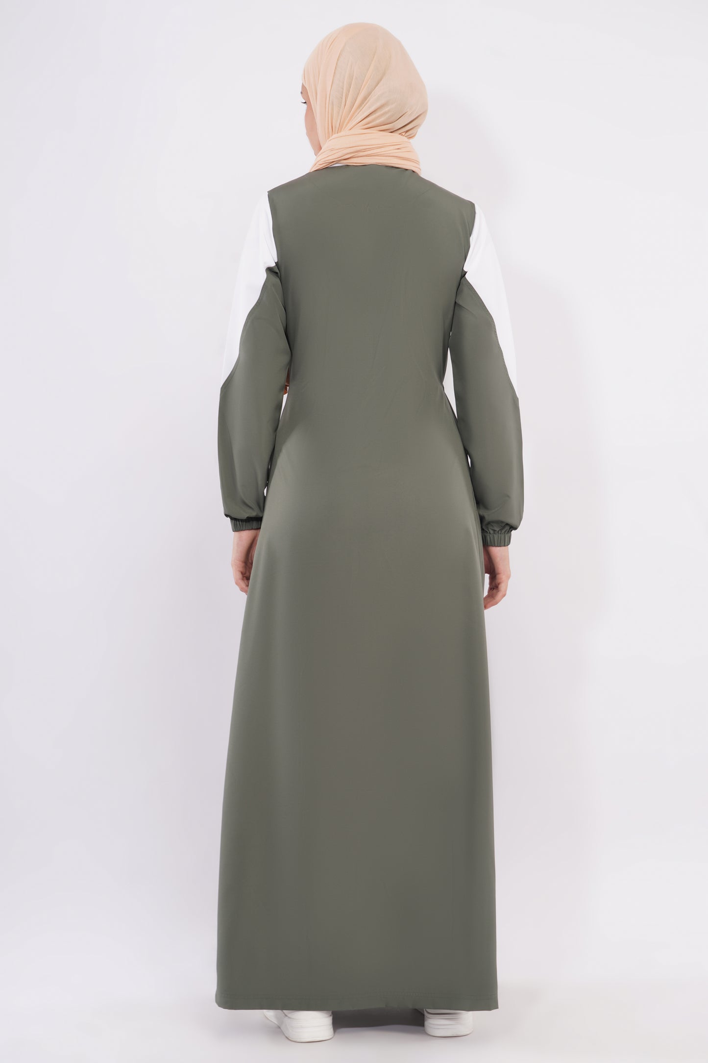Navy & Grey Toggle Waist Jilbab