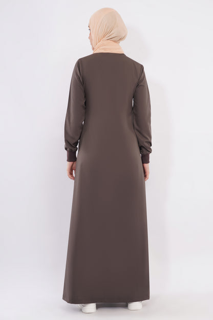 Abstract Edge Full Front Open Jilbab