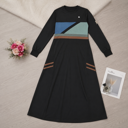 Urban Noir Contrast Panel Jilbab