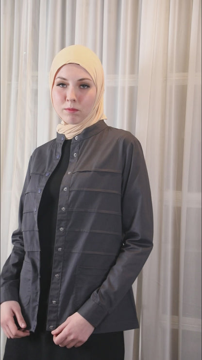Urban Fashionista Mock Jacket Jilbab